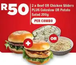 OK Express Beef or Chicken Sliders plus Coleslaw or Potato Salad offer