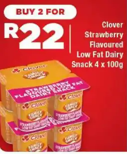 OK Express Clover Strawberry Flavoured Low Fat Dairy Snack offer