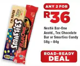 OK Express Nestlé Bar-One, Tex Chocolate Bar or Smarties Candy offer