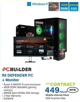 Incredible Connection PC Builder R5 Defende PC + Monitor offer