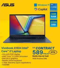 Incredible Connection ASUS Vivobook X1504 Intel Core i7 Laptop offer