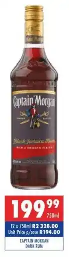 Ultra Liquors Captain morgan dark rum offer