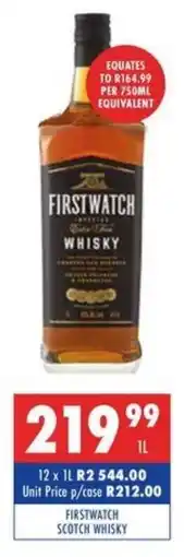 Ultra Liquors Firstwatch scotch whisky offer