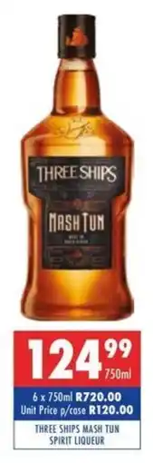 Ultra Liquors Three ships mash tun spirit liqueur offer