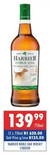 Ultra Liquors Harrier noble oak whisky liqueur offer