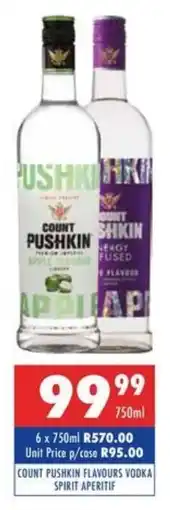 Ultra Liquors Count pushkin flavours vodka spirit aperitif offer