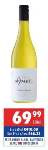 Ultra Liquors Spier chenin blanc, sauvignon blanc or chardonnay offer