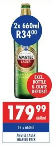 Ultra Liquors Amstel lager sharing pack offer
