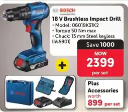 Makro Bosch 18 V Brushless Impact Drill offer