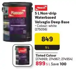 Makro Plascon Non-drip Waterbased Velvaglo Deep Base offer