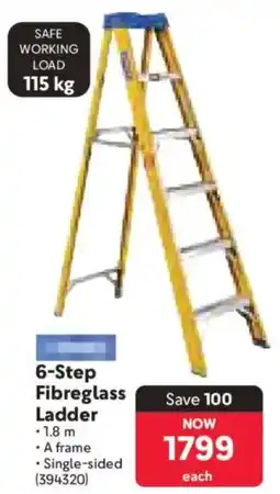 Makro 6-Step Fibreglass Ladder offer