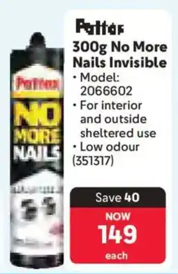 Makro Pattex No More Nails Invisible offer