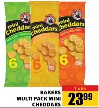 Jumbo Bakers Multi Pack Mini Cheddars 1x6's offer