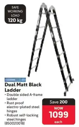 Makro Dual Matt Black Ladder offer