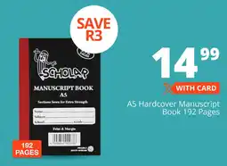 Checkers A5 Hardcover Manuscript Book 192 Pages offer