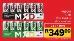 Jumbo Redd's MXD Pine Twist or Guarana Cans offer