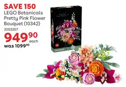 ToysRUs LEGO Botanicals Pretty Pink Flower Bouquet offer