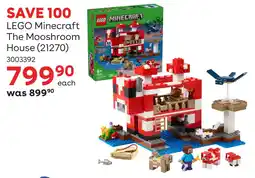 ToysRUs LEGO Minecraft The Mooshroom House offer