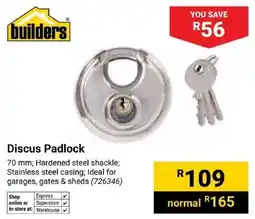 Builders Trade Depot Builders Discus Padlock offer