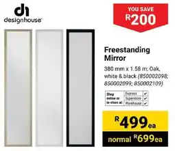 Builders Trade Depot Design House Freestanding Mirror offer
