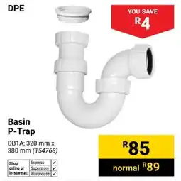 Builders Trade Depot DPE Basin P-Trap offer
