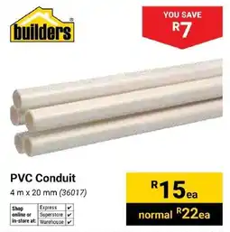 Builders Trade Depot Builders PVC Conduit offer