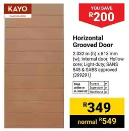 Builders Trade Depot Kayo Horizontal Grooved Door offer