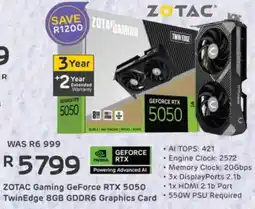 Computer Mania ZOTAC Gaming GeForce RTX 5050 TwinEdge 8GB GDDR6 Graphics Card offer