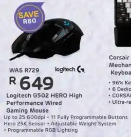 Computer Mania Logitech G502 HERO High Performance Wired Gaming Mouse offer