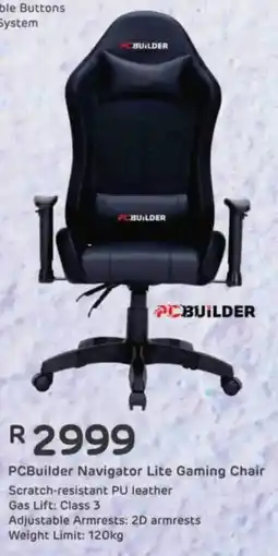 Computer Mania PCBuilder Navigator Lite Gaming Chair offer
