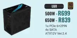 Computer Mania Aerocool LUX 500W Power Supply offer