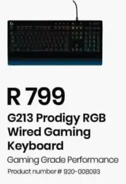 Computer Mania Logitech G213 Prodigy RGB Wired Gaming Keyboard offer