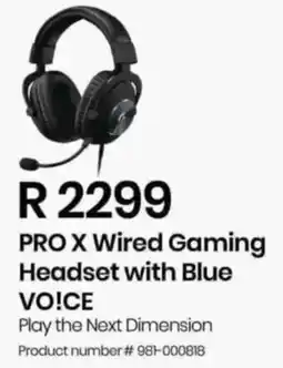 Computer Mania Logitech PRO X Wired Gaming Headset with Blue Voice offer