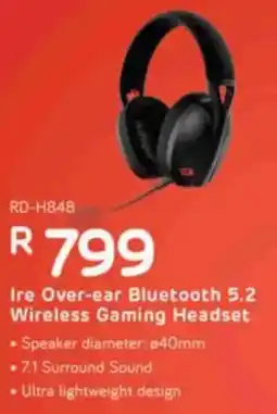 Computer Mania Redragon Ire Over-ear Bluetooth 5.2 Wireless Gaming Headset offer