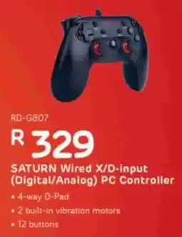 Computer Mania Redragon Saturn Wired X/ D-input Digital/ Analog PC Controller offer