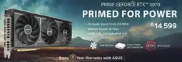 Computer Mania ASUS Prime Geforce RTX 5070 offer