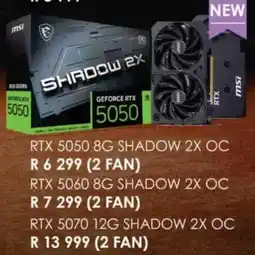 Computer Mania Msi RTX 5050 8G Shadow 2X OC offer