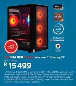 Computer Mania PCBuilder Scout Windows 11 Gaming PC offer
