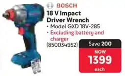 Makro Bosch 18 V Impact Driver Wrench offer