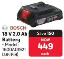 Makro Bosch 18 V 2.0 Ah Battery offer