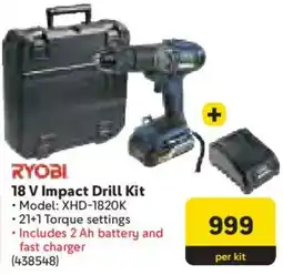 Makro Ryobi 18 V Impact Drill Kit offer