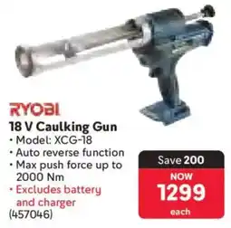 Makro Ryobi 18 V Caulking Gun offer