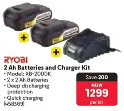 Makro Ryobi 2 Ah Batteries and Charger Kit offer