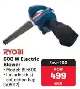 Makro Ryobi 600 W Electric Blower offer