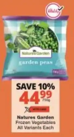 Checkers Natures Garden Frozen Vegetables All Variants offer