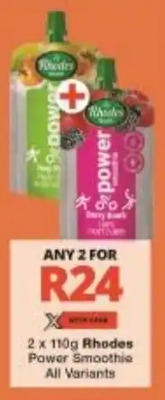 Checkers Rhodes Power Smoothie All Variants offer