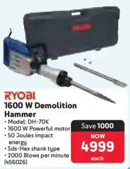 Makro Ryobi 1600 W Demolition Hammer offer