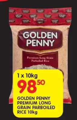 Shoprite GOLDEN PENNY PREMIUM LONG GRAIN PARBOILED RICE 10kg offer