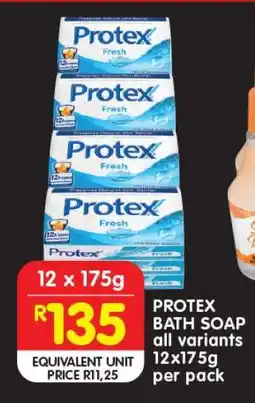 Shoprite PROTEX BATH SOAP all variants 12x175g per pack offer