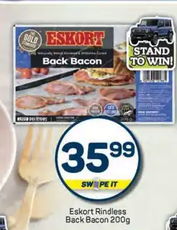 Pick n Pay Eskort Rindless Back Bacon 200g offer